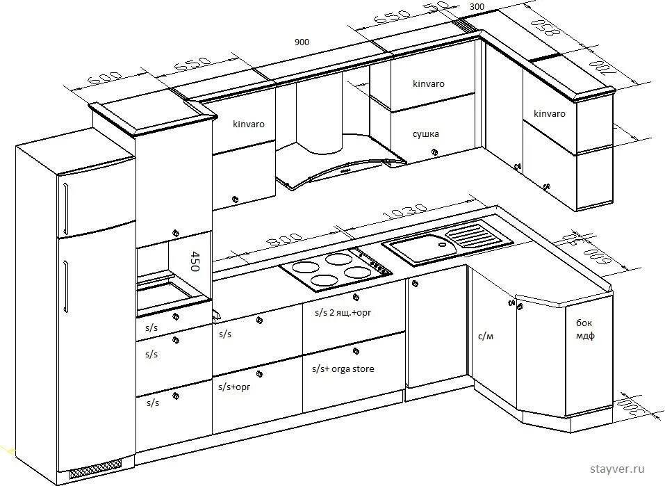 Угловой кухонный гарнитур своими руками чертежи и схемы. Кухонный мебель угловой 210х200 чертеж с размерами. Кухня вид сбоку чертеж. Расположение кухонных шкафов на угловой кухне чертежи. Составить план кухня