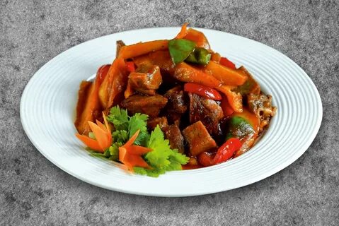 Второе с овощами и мясом