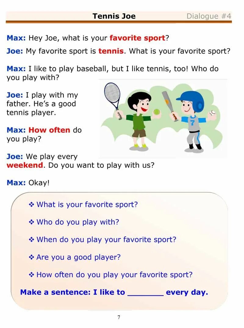 Sports dialogues. Short dialogues in English for Kids. Диалоги на английском для детей. Dialogues in English for Beginners for Kids. Диалоги на английском Beginner.