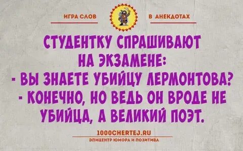 Шутка основанная на игре слов