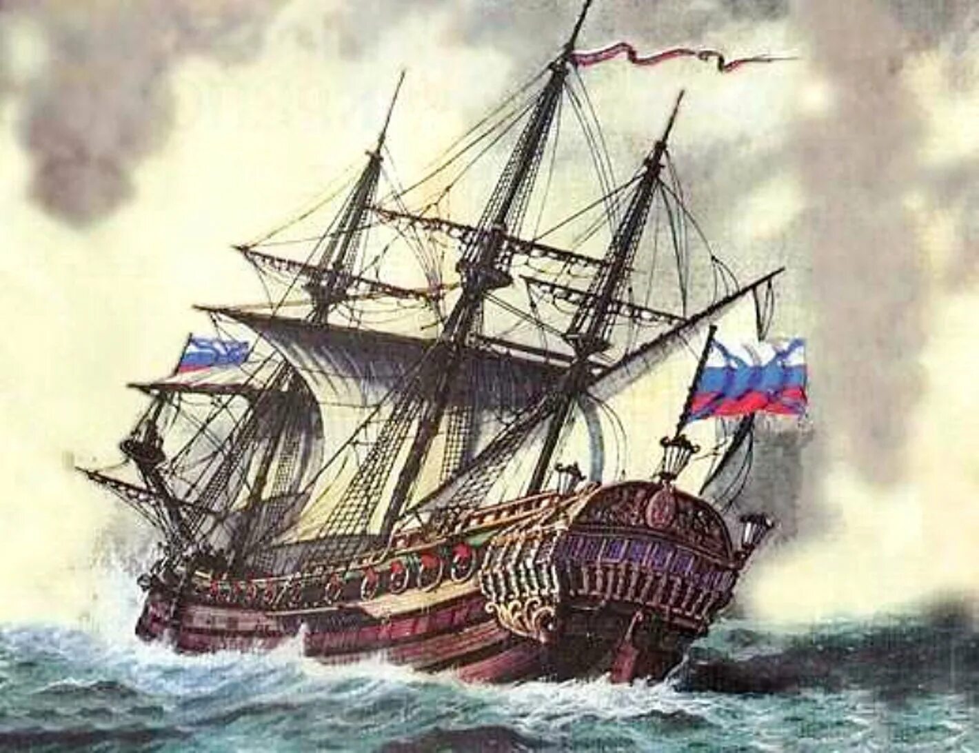Первый русский морской корабль