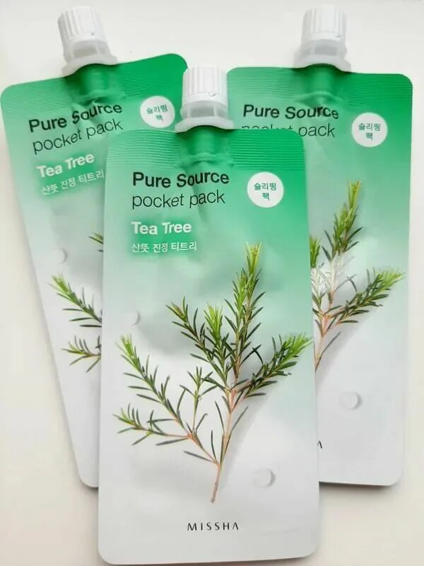 Маска для лица Missha Pure source Pocket Pack (Tea Tree) 10 мл. Missha Pure source Pocket Pack Tea Tree. МШ Missha PS маска для лица ночная Pure source Pocket Pack Tea Tree 10мл. Ночная маска с чайным деревом Missha. Маска с маслом чайного дерева