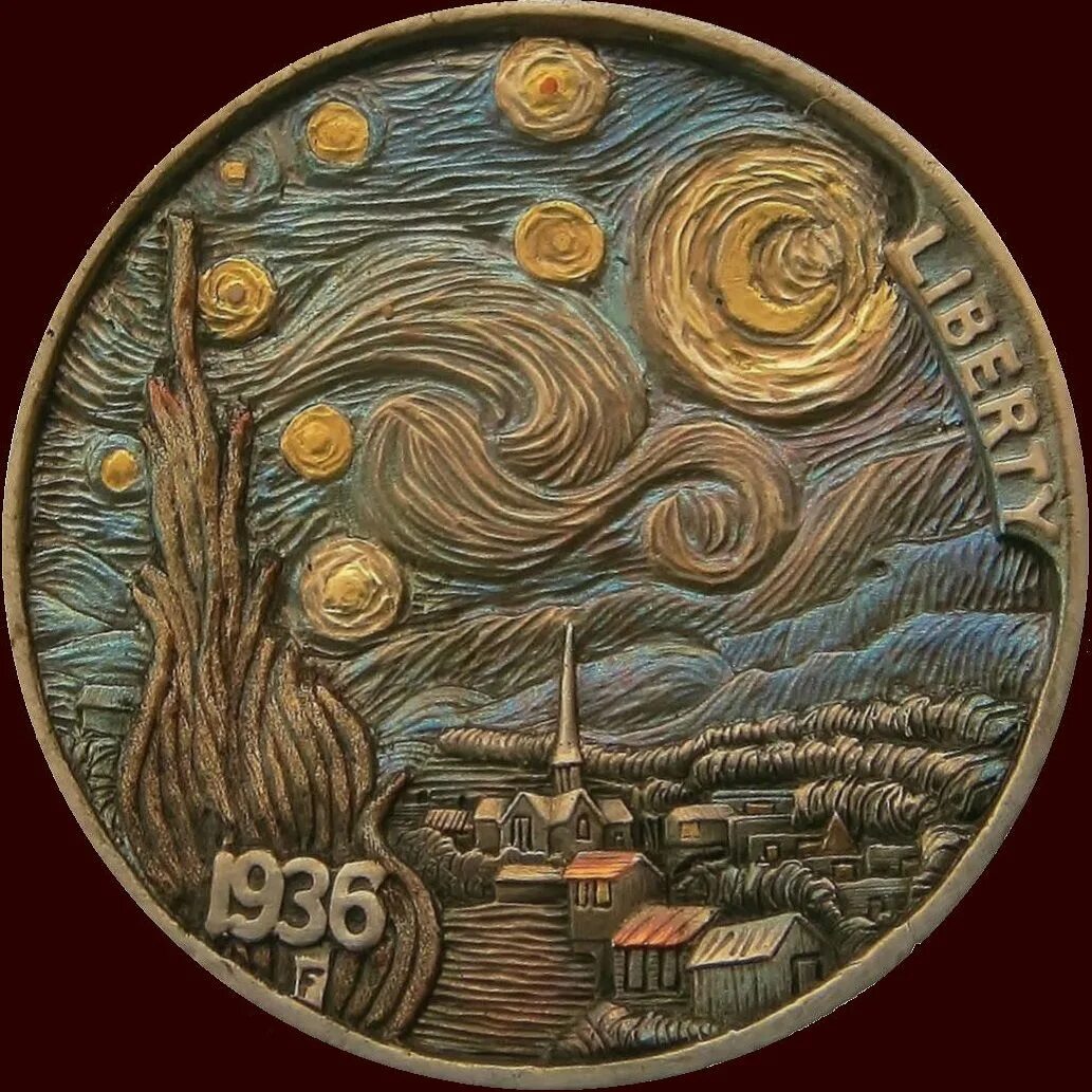 Пятистами монетами. Монеты Хобо художник. Hobo Nickel монеты 1936. Монеты в живописи. Старинные монеты арт.
