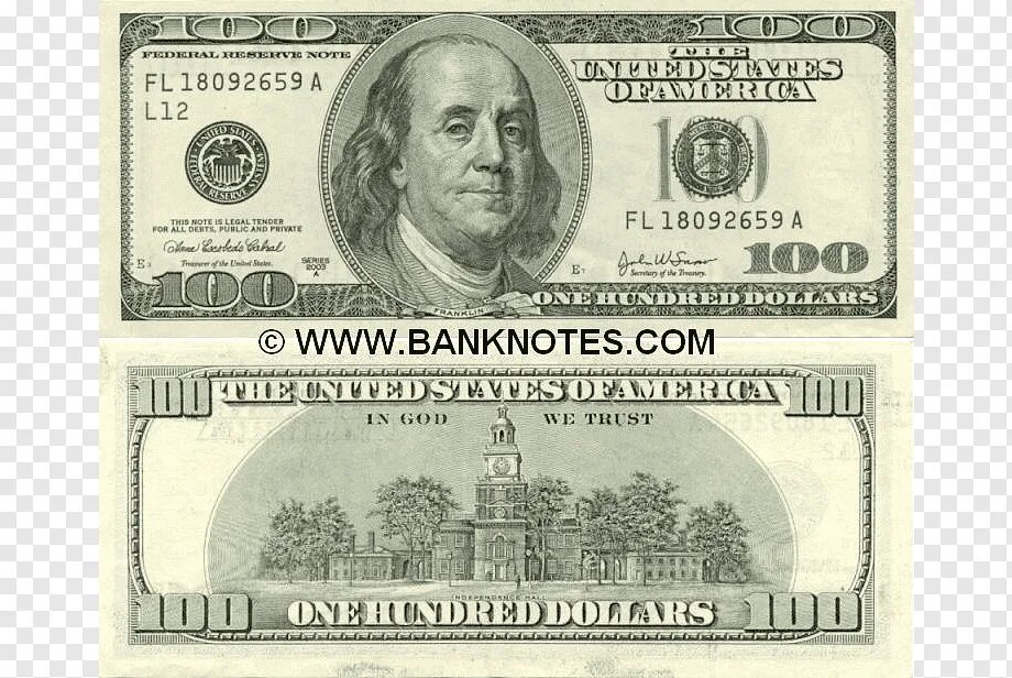 Размер долларовой купюры. Банкноты США 100. Купюра 100 долларов США. Бенджамин Франклин на 100 долларах. 100 Долларовая купюра США.