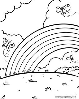 صفحات تلوين قوس قزح - صفحات تلوين للأطفال والكبار