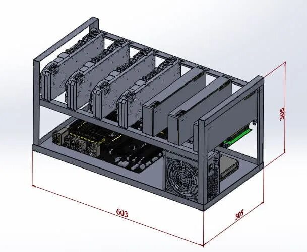 Корпус на 8 карт. Корпус для майнинг фермы 6 видеокарт чертеж. Размеры корпуса майнинговой фермы. Майнинг риг чертеж. Риг для майнинга чертеж.