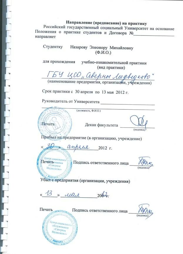 Руководитель направления практики