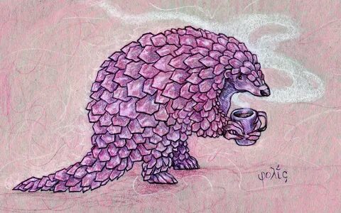 cute pangolin pangolin Pangolin love purple pangolin.