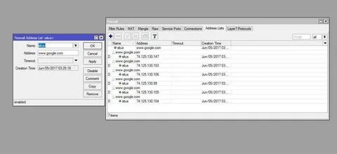 Mikrotik add address