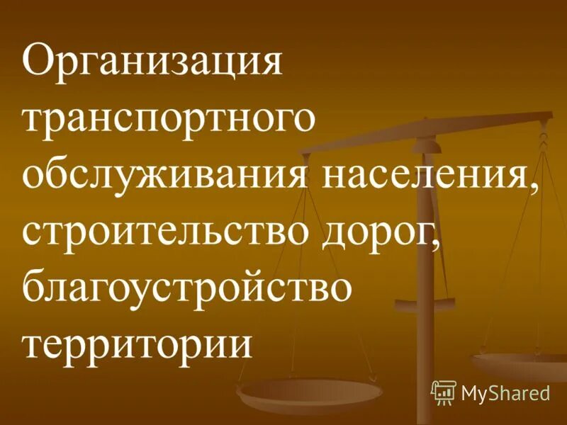 организация транспортного обслуживания населения