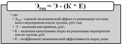 Как называется экономический эффект