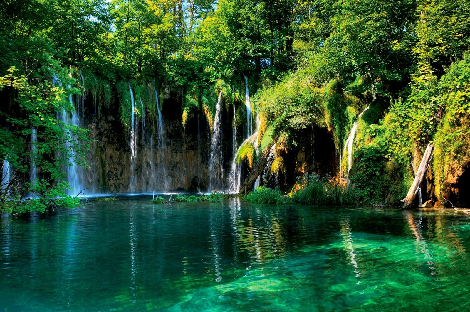 Плитвицкие озёра Хорватия. Водопады Плитвицких озер, Хорватия. Плитвицкие озёра Хорватия осень. Плитвицкие озёра Хорватия фотообои. Озера водопад лес