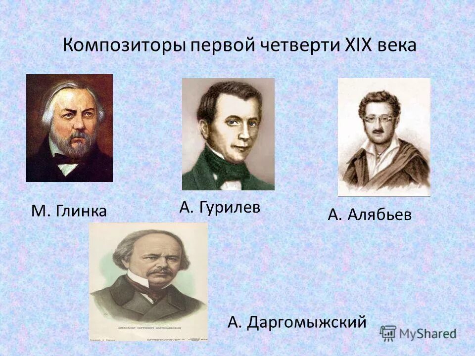 Самые известные композиторы 19. Композиторы 19 века Глинка. Русский композитор XIX века. Российские композиторы 19 века. Русские композиторы первой половины XIX века.