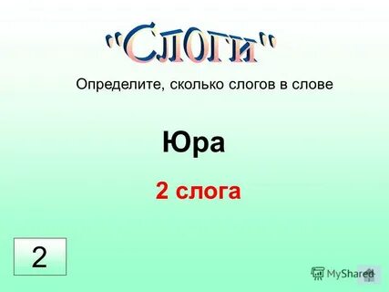 Слоги в слове человек