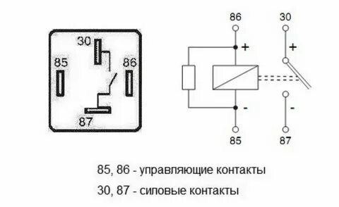 Реле 4 контактное распиновка автомобильное