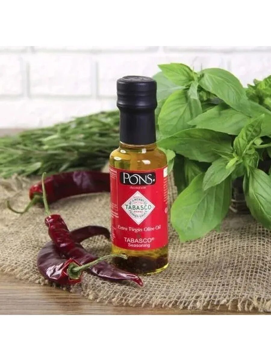 Масло оливковое Pons (Испания) Extra Virgin с зернами Tabasco, 125 мл. Pons масло оливковое. Испанское оливковое масло Extra Virgin. Оливковое масло Extra Virgin с базиликом.