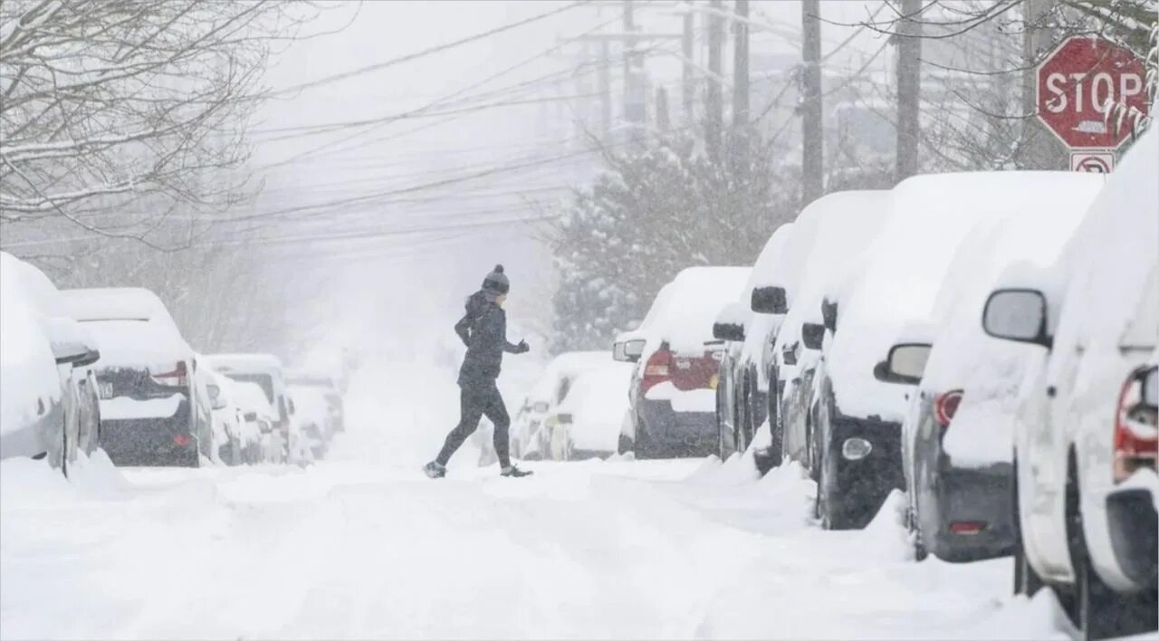 Across the snow