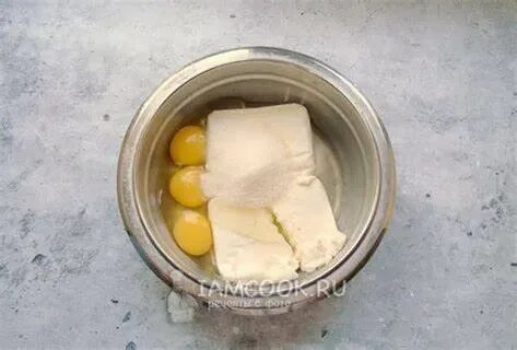 Яично творожный блин
