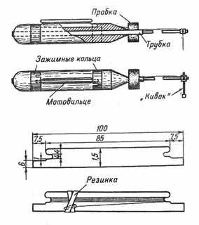 Чертеж зимней удочки