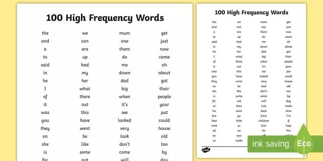 High Frequency Words. High Frequency Words in English. Frequency Words list English. List of High Frequency Words. Frequency words