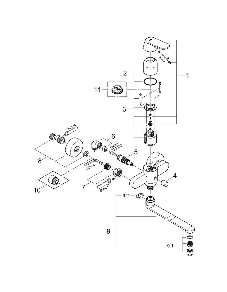 Смеситель для ванны Grohe Eurosmart Cosmopolitan 32847000. Смеситель универсальный Grohe Eurosmart 32847000. Смеситель для душа Grohe Eurosmart Cosmopolitan. Схема разобрать смеситель Грое. Переключатель душа поворотный