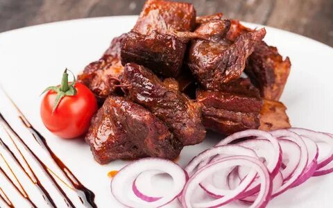 Маринованное мясо с овощами