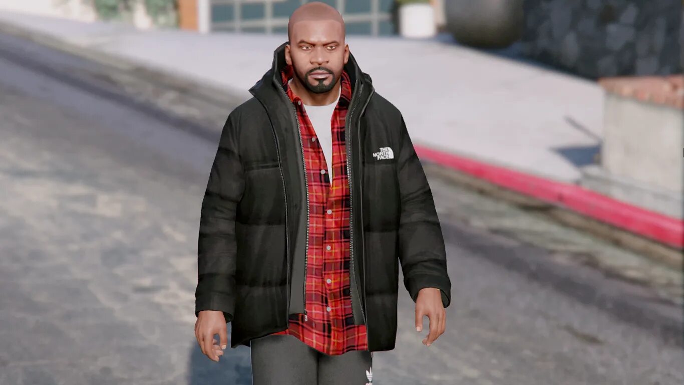 Гта 5 мод на персонажа. Franklin GTA 5 одежда. ГТА 5 одежда ТРЕВОРА. Одежда Франклина GTA 5. Пуховик TNF GTA 5.