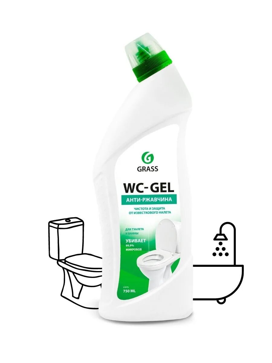 Средство для чистки сантехники WC-Gel, 750 мл, grass. Средство для чистки сантехники "WC-Gel" (флакон 750 мл). Средство для чистки сантехники WC- Gel 750мл. Средство для чистки сантехники grass 750мл. Средство grass wc gel