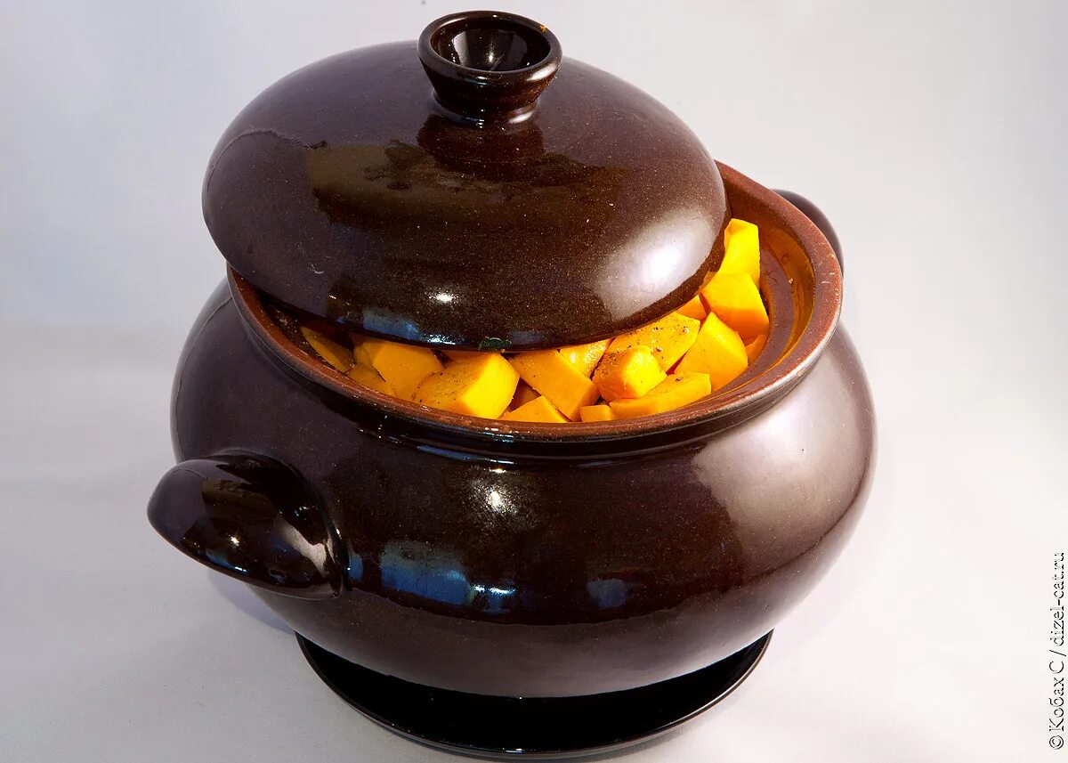 тыква с мясом в горшочке рецепт