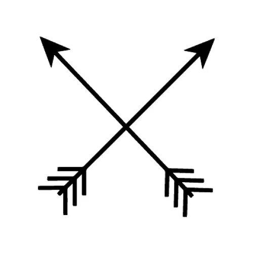 Что означает две стрелы. Тату две перекрещенные стрелы. Стрелки в разные стороны символы. Стрела символ. Три скрещенные стрелы.