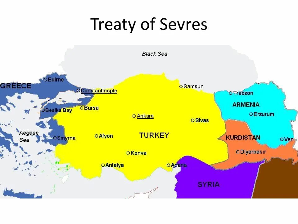 Границы Армении по Севрскому договору. Севрский Мирный договор карта. Карта Турции по Севрскому договору 1920. Севрский договор с Турцией. Турция после 1