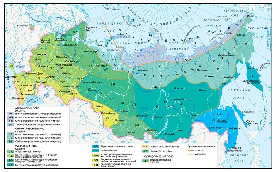 Зоны россии 2023. Климатические зоны России на карте 2022. Климатические зоны субъекта РФ на карте. Карта климатических зон России. Карта климатических зон России атлас 8 класс.