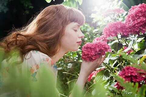 The woman the flowers