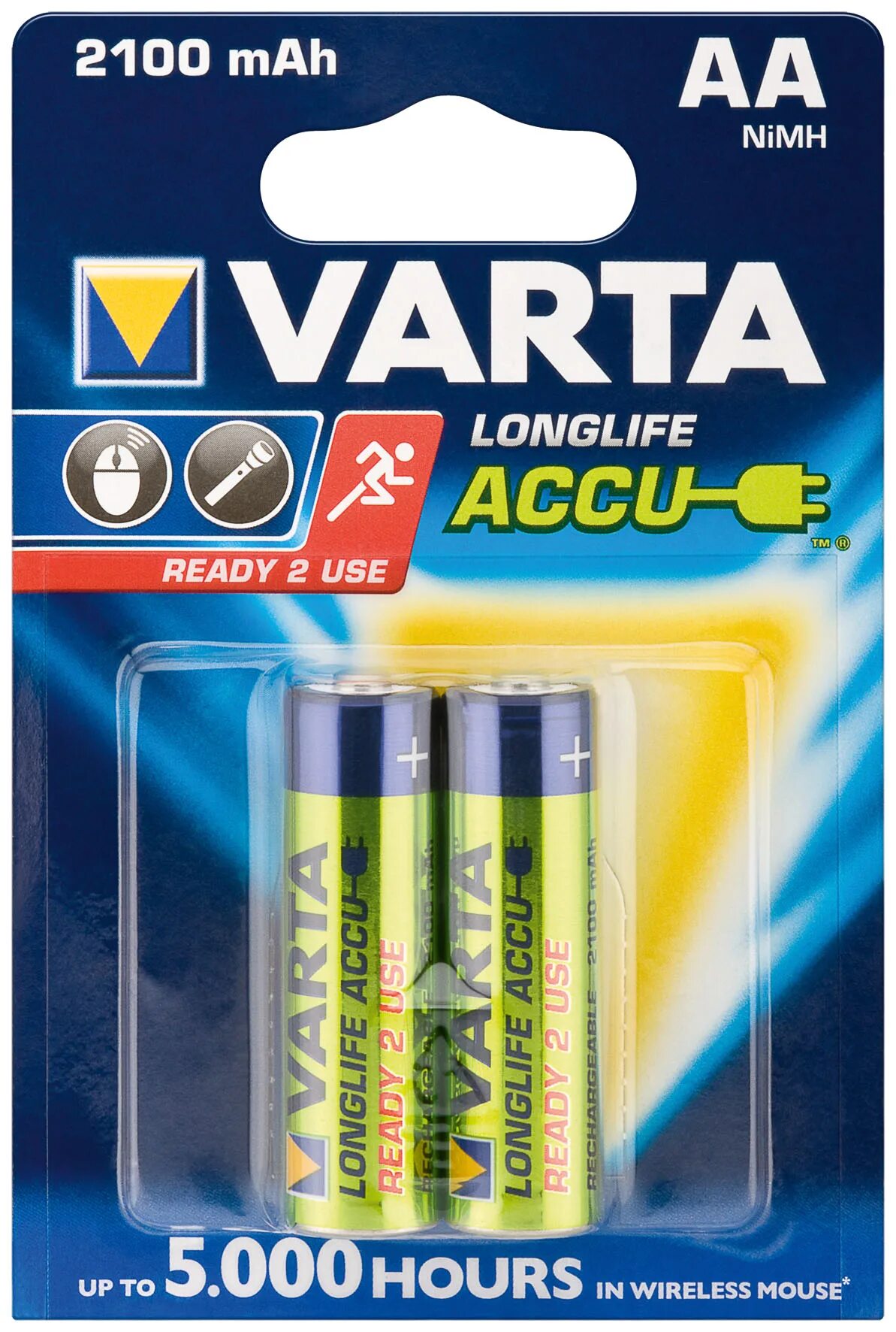 Аккумуляторы varta aa. Аккумуляторная батарейка varta 56706.101.402 bl2 r6 2100 mah. аккумулятор varta r6aa 2100 mah. аккумулятор varta 56706 aa 2100мач bl2 (1 шт.). аккумулятор varta r6 (aa) ni-mh 2100mah longlife ready2use.