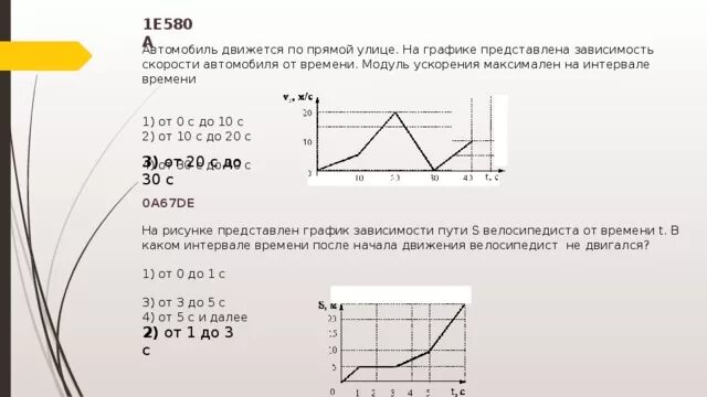 Автомобиль двигался по прямой дороге. На графике представлена зависимость скорости автомобиля от времени. Модуль ускорения автомобиля. Модуль скорости по графику. Максимальный модуль ускорения.