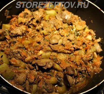 Рецепт кабачков с печенью