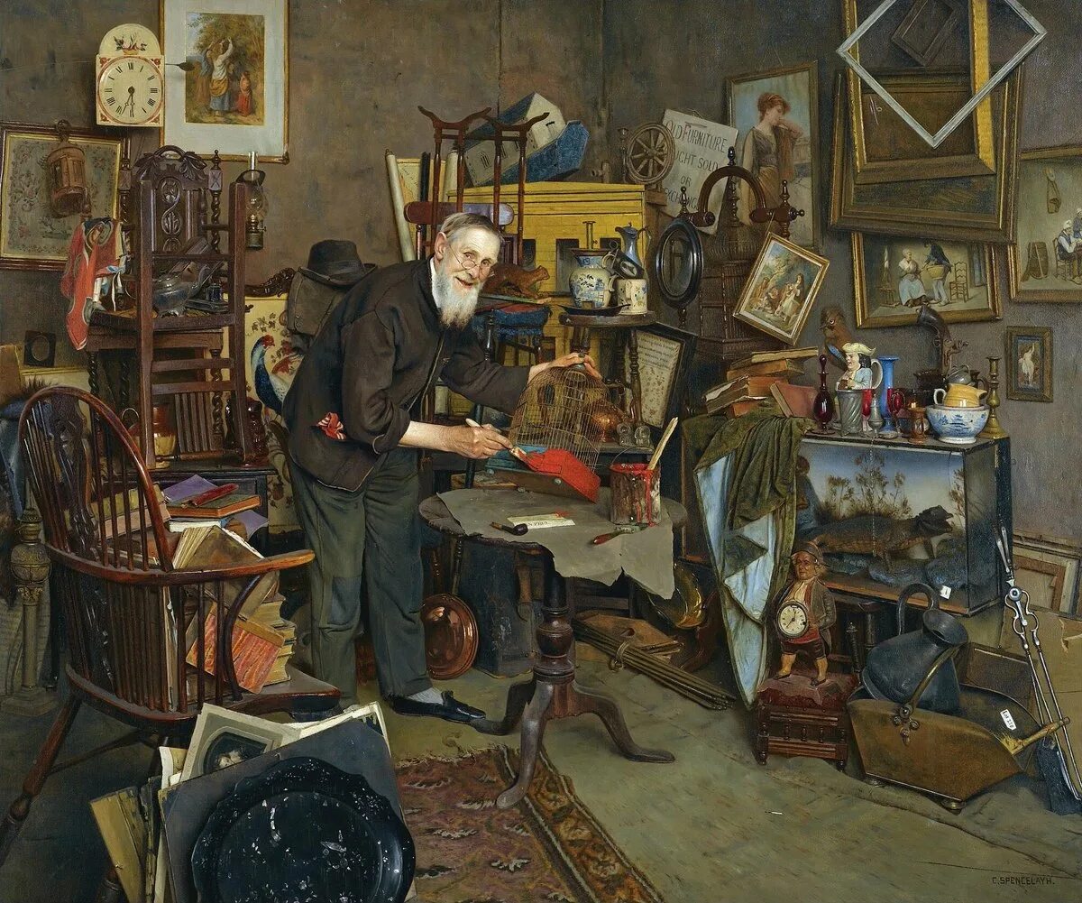 В феврале в мастерской. Charles Spencelayh художник. Charles Spencelayh картины. Художник Charles Spencelayh 1865-1958.