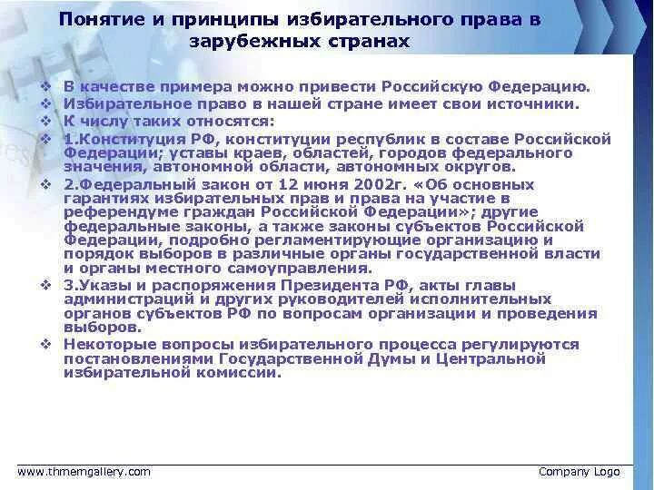 Понятие и принципы избирательного процесса. Понятие и принципы избирательного процесса