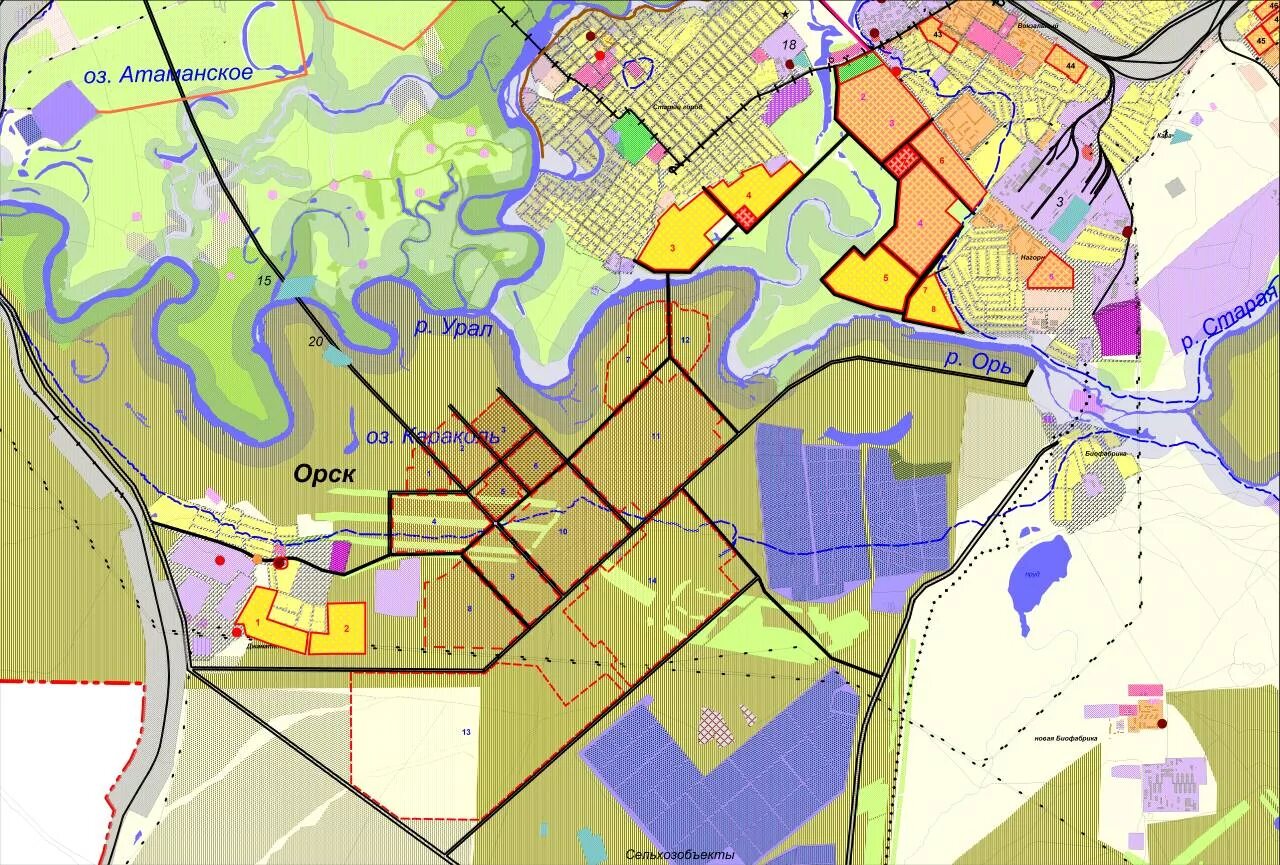 Город Орск на карте. Районы Орска. План города Орска. Карта Орска с районами города.