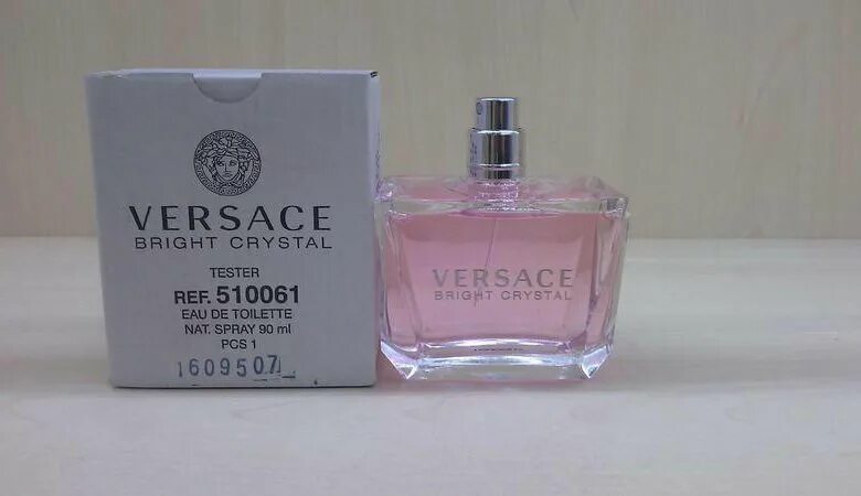 Версаче кристалл оригинал. Тестер Версаче Брайт Кристалл оригинал. Versace Bright Crystal тестер оригинал. Версаче розовый тестер. Bright Crystal 90ml Tester.