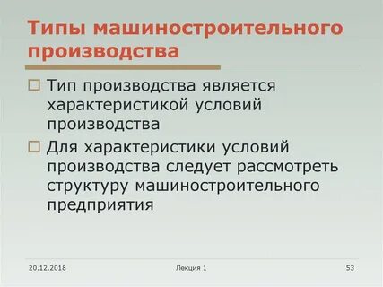 К видам производства относятся