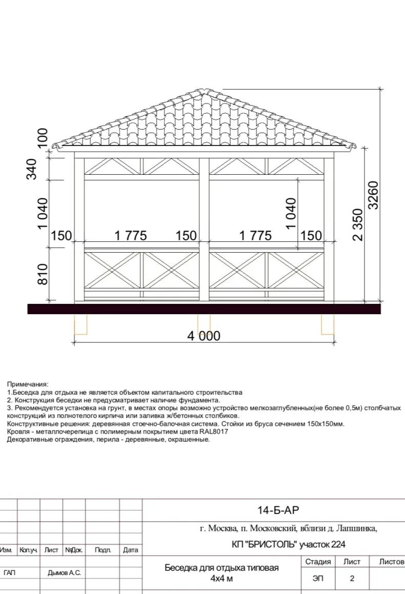 Готовые проекты, чертежи беседок из дерева для строительства своими руками - bes