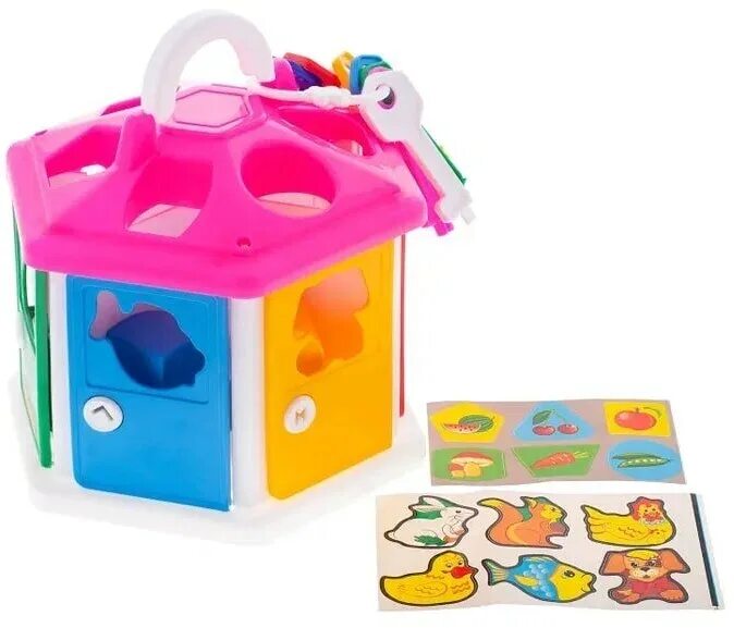 Садовый домик (в сеточке) 3354. Сортер полесье. Полкесье логическийдомик. Полесье сортер садовый домик. Домик для зверей (9166).