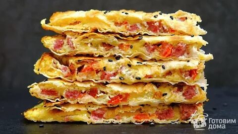 Быстрый завтрак лаваш сыр колбаса