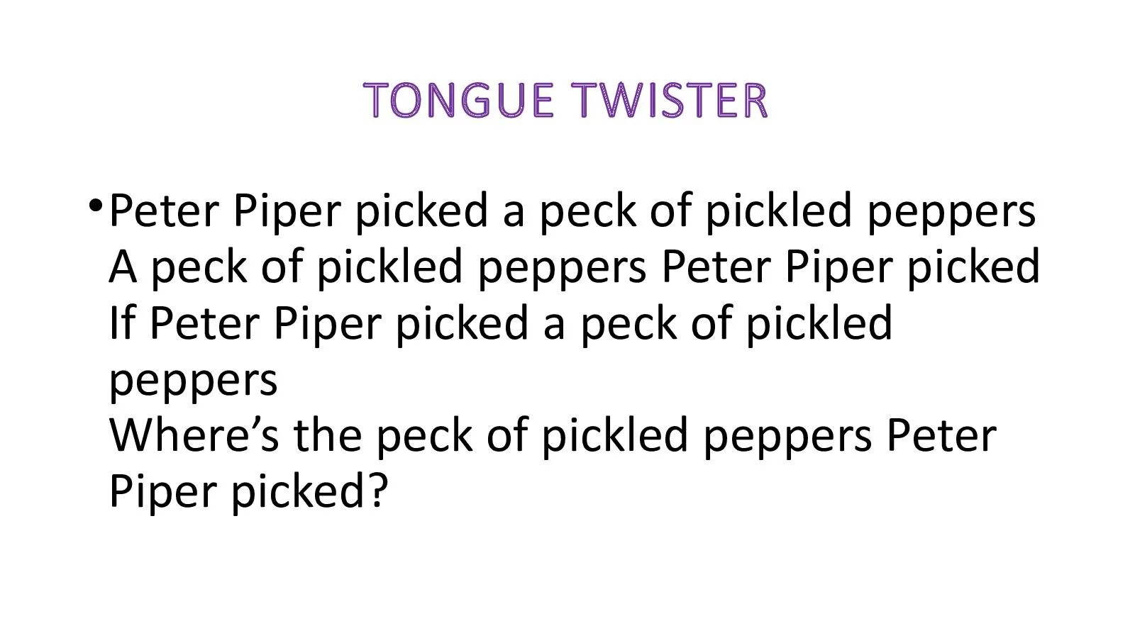 Peter piper picked a pepper. Скороговорка Peter Piper. Скороговорка на английском Peter Piper. Питер Пайпер скороговорка. Peter Piper tongue Twister.