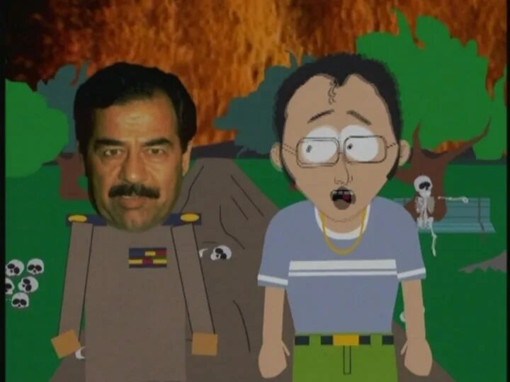 саддам южный парк. саддам южный парк. сатана и саддам хусейн южный парк. южный парк салам хусейе. сатана и саддам хусейн южный парк.