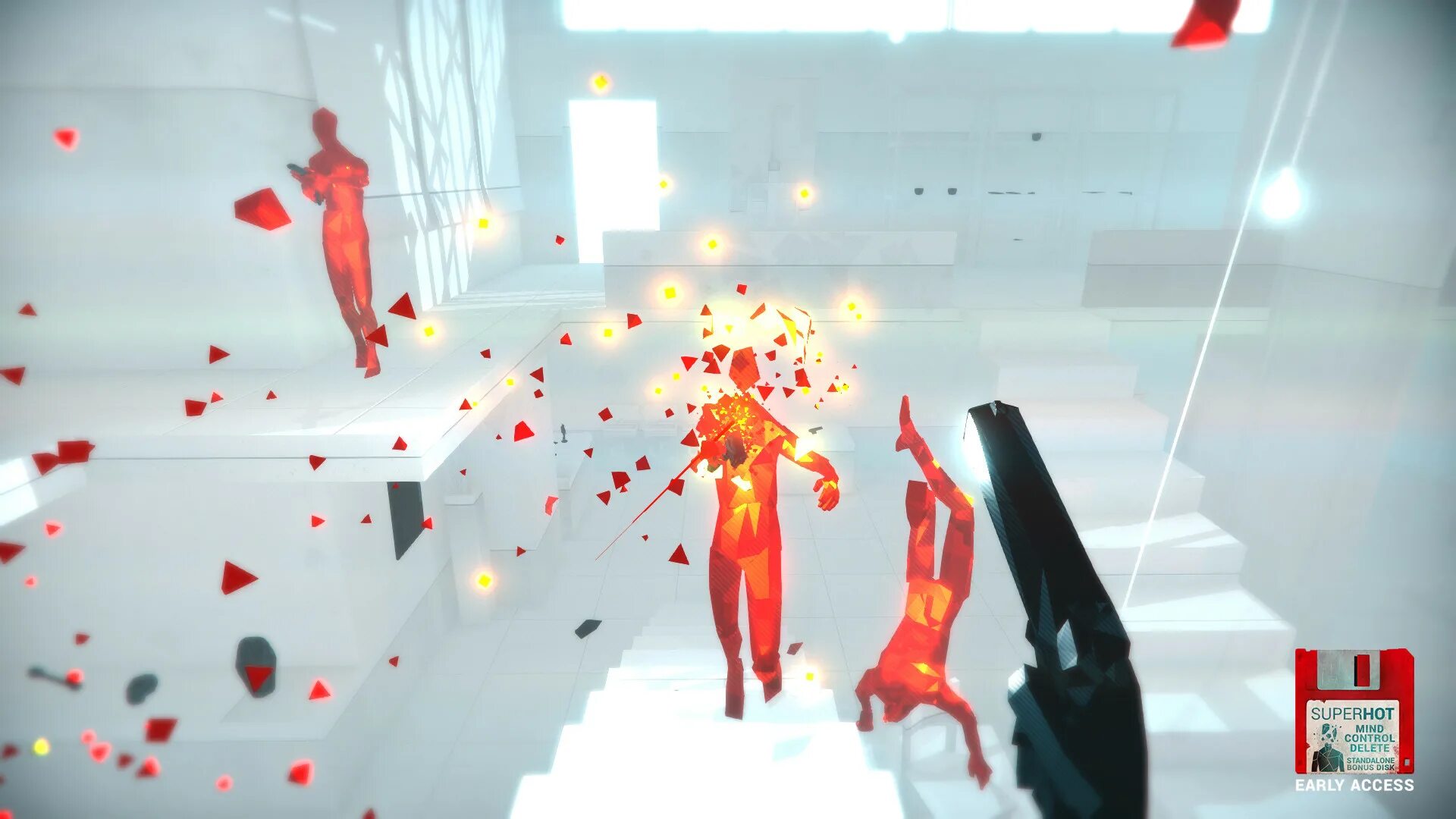 Super hot mind control delete. Шутер с замедлением времени. Супер хот вр. Игра vr super hot. Superhot vr ps4.