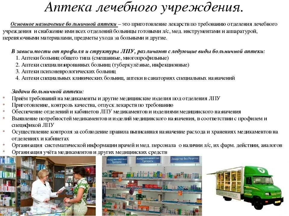 Отпуск в аптеке лекарственных препаратов. Аптечные учреждения. Оборудование аптеки перечень. Организация работы аптеки.