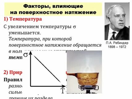 Физический смысл поверхностного натяжения