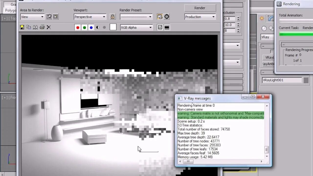 Rendering task. Rendering task